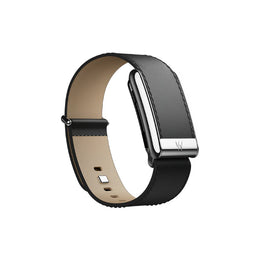 Whoop 5.0 Leatherluxe Straight Black/Cream with Titanium Band (12 Month Peak Subscription Included)