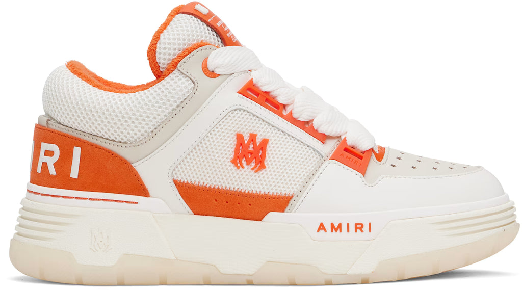 White & Orange MA-1 Sneakers