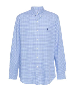 Polo Ralph Lauren Blue Check Shirt with Pony Embroidery