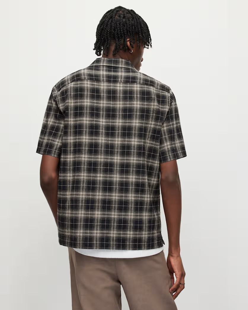 Serra Linen Blend Checked Relaxed Shirt