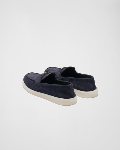 Suede leather loafers