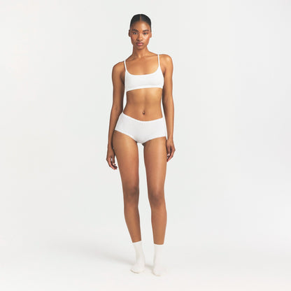 Lightweight Cotton Pointelle Lace Boy Short