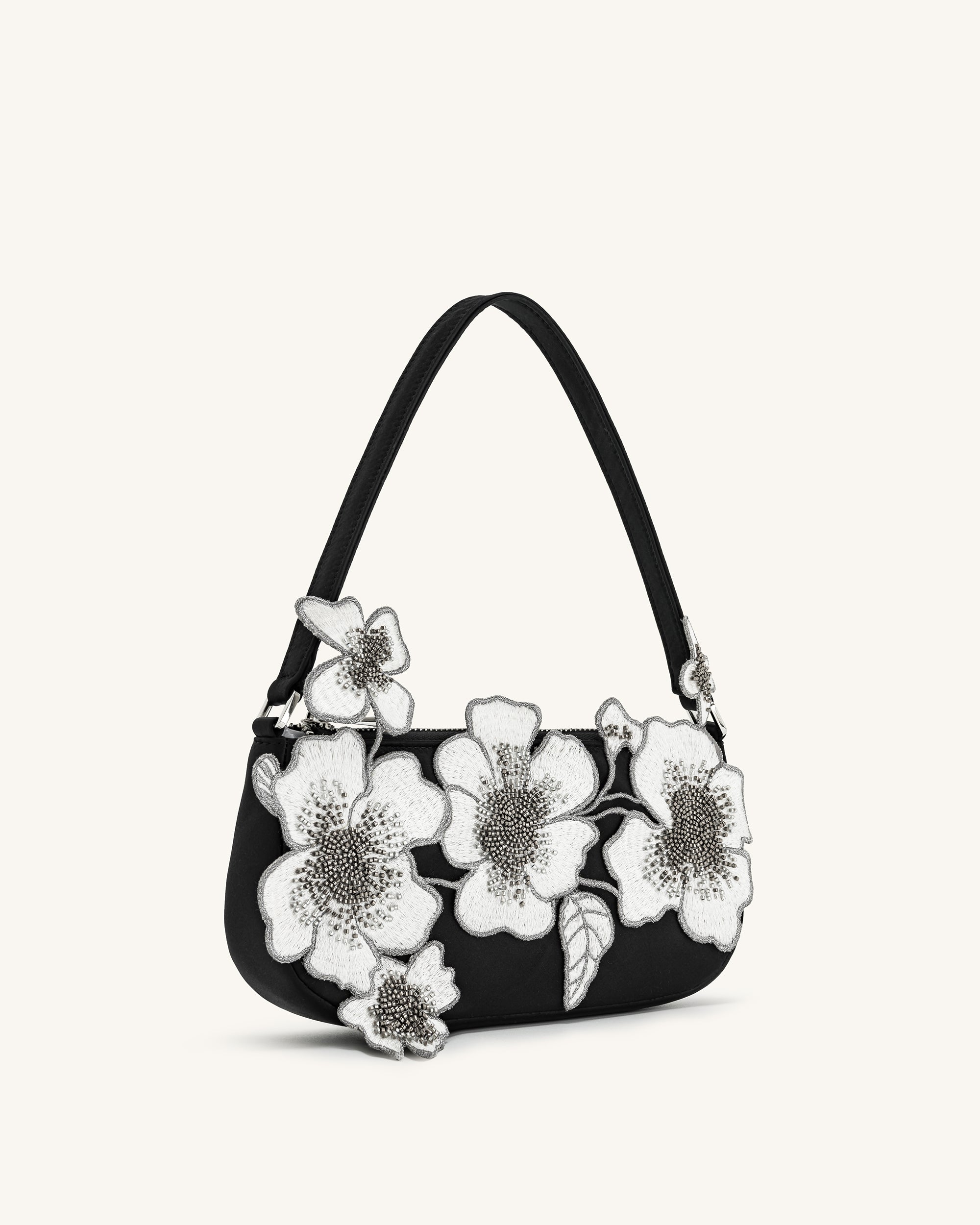 Leona Bead Embellished Shoulder Bag - Pink