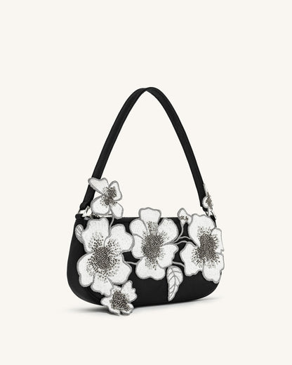 Leona Bead Embellished Shoulder Bag - Light Green