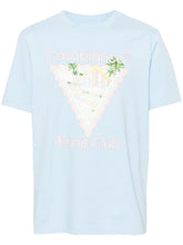 Casablanca Maison De Reve Printed T-Shirt in Pale Blue