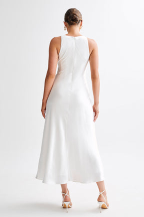 Meghan Satin Maxi Dress - Ivory