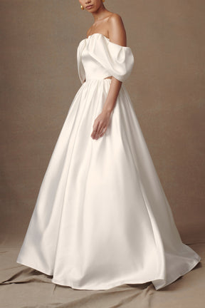 Kelsey Satin Maxi Skirt - White