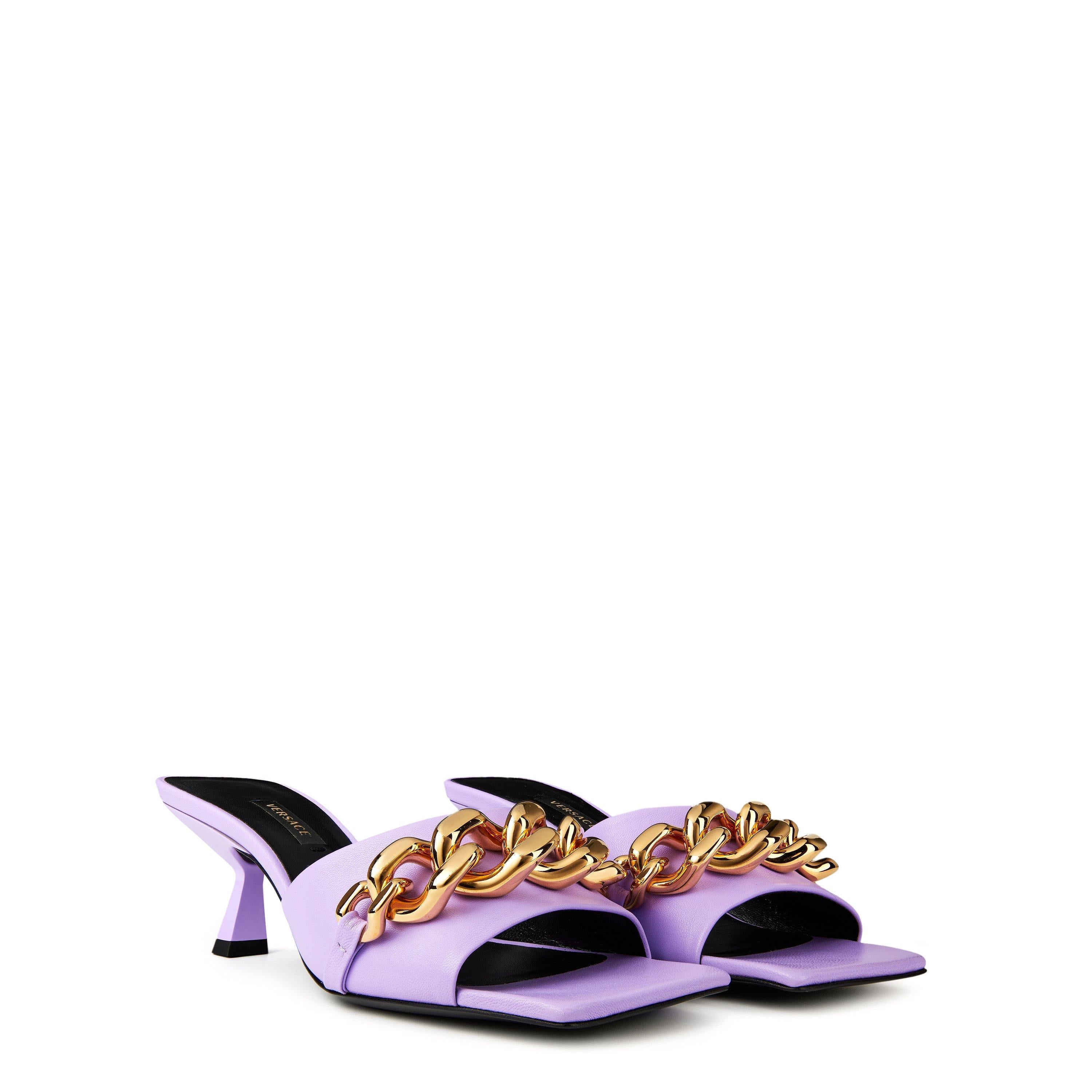 Women's Chain Heeled Mules