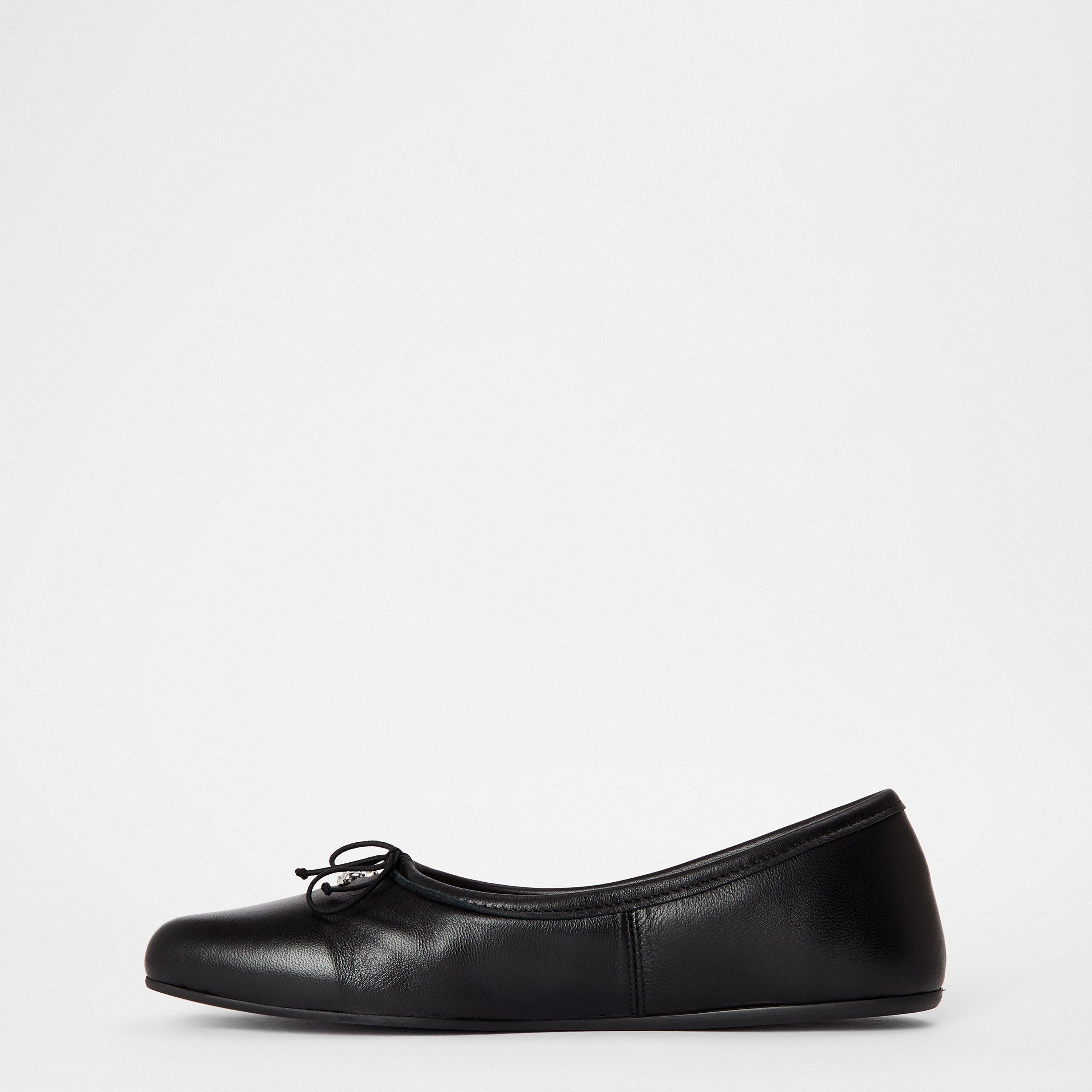 Leather Brigitte Ballerina Pumps