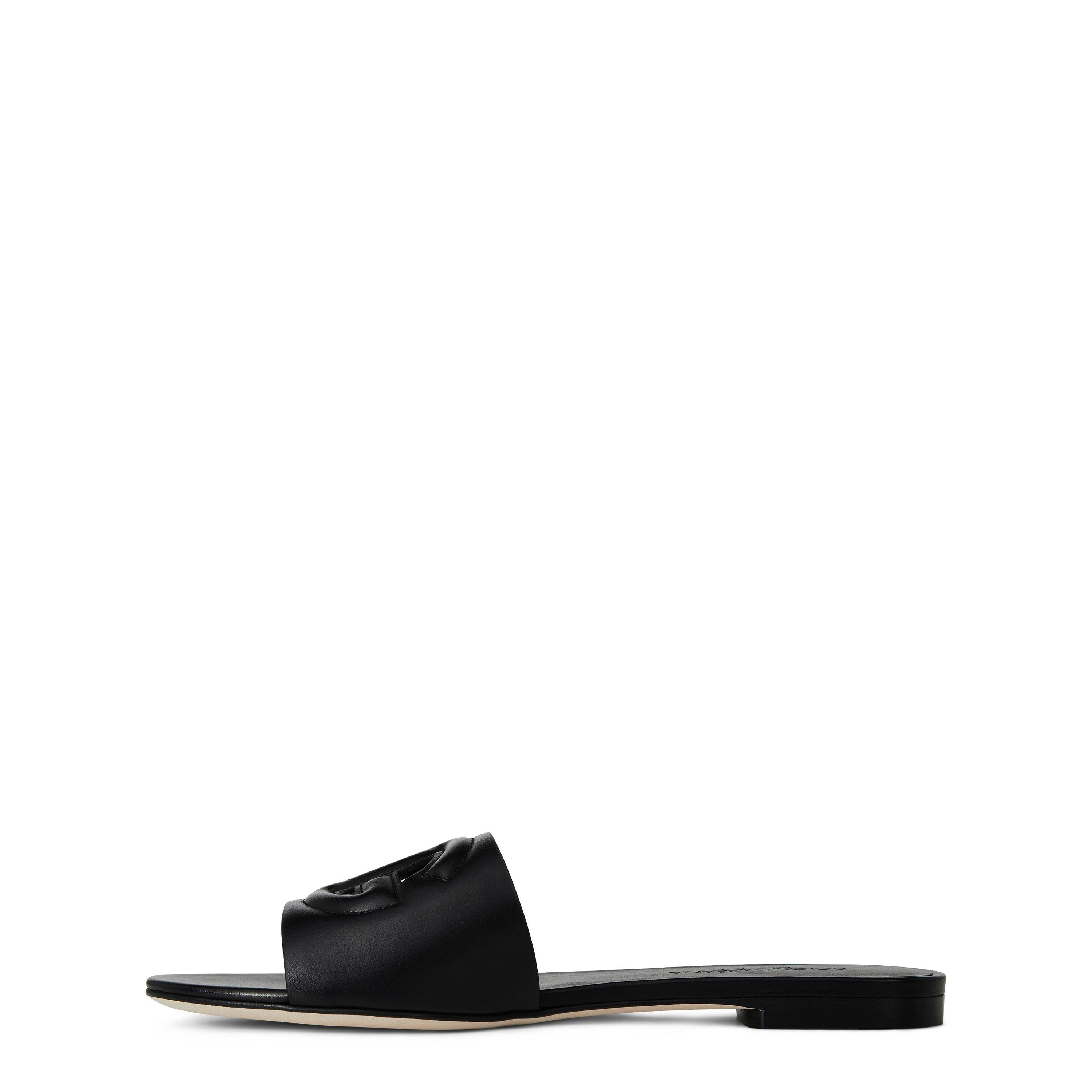 Embossed Leather Bianca Sliders