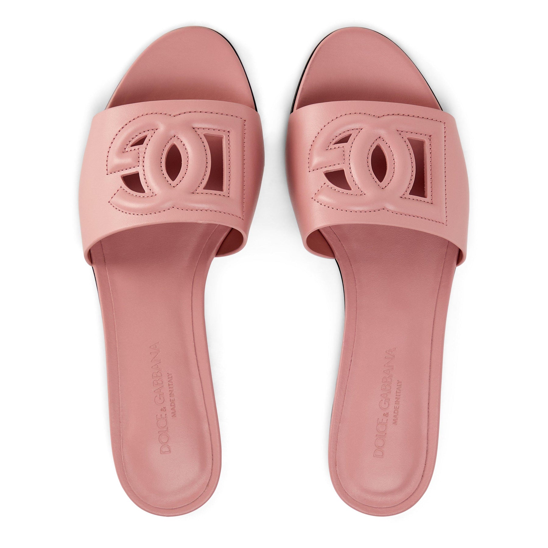 Women's Embossed Leather Bianca Sliders