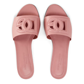 Women's Embossed Leather Bianca Sliders