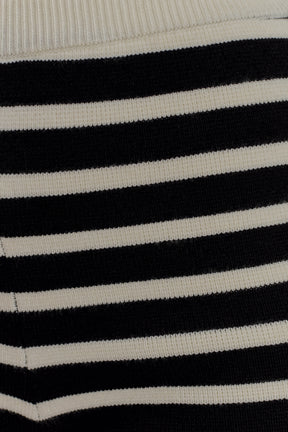 Tabitha Stripe Knit Shorts - Black/White