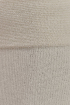 Charlotte Knit Maxi Skirt With Overlay - Ivory