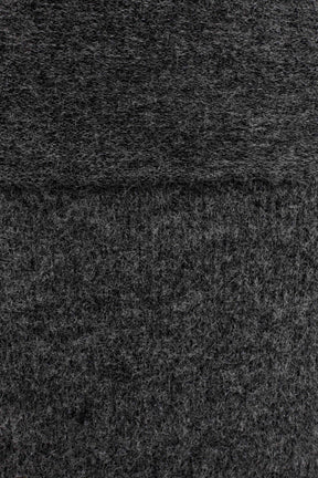 Charlotte Off Shoulder Knit Long Sleeve Top - Charcoal Marle