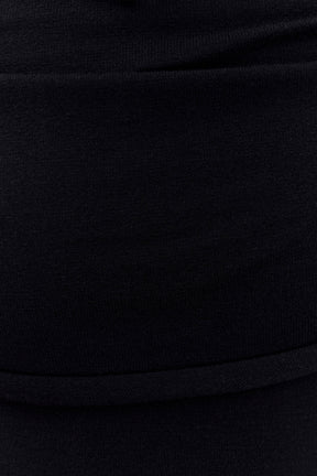 Georgiana Off Shoulder Knit Midi Dress - Black