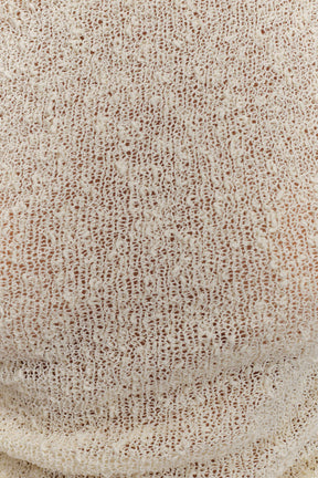Chloe Off Shoulder Boucle Knit Top - Ivory