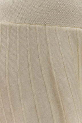 Blair Knit Mini Dress With Pleats - Ivory