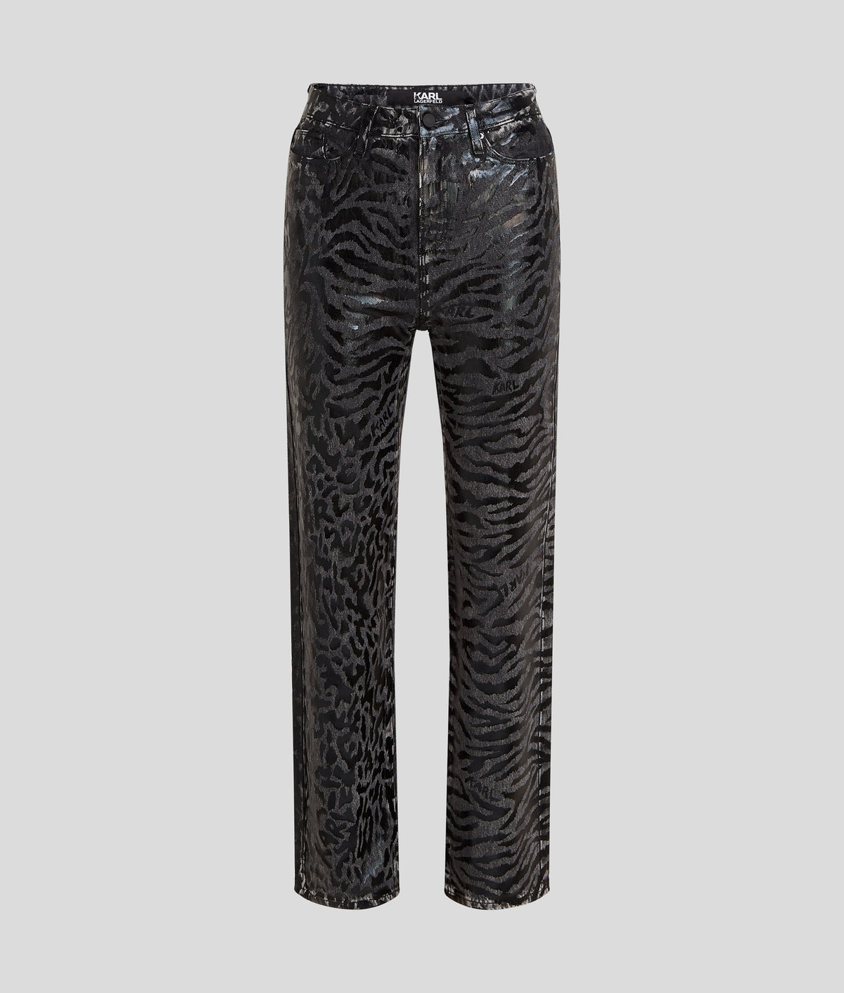 ALL-OVER ZEBRA-PRINT STRAIGHT JEANS