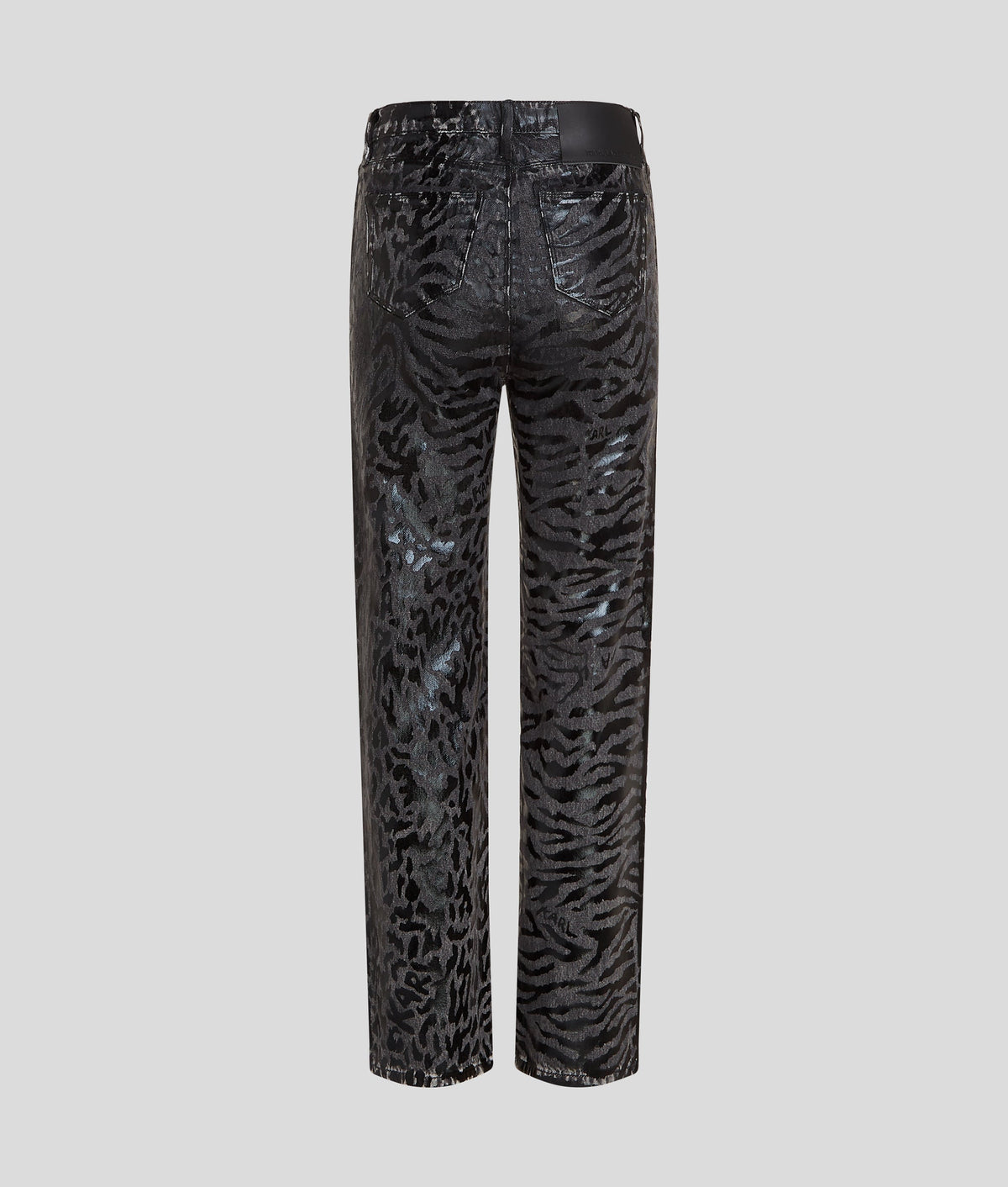ALL-OVER ZEBRA-PRINT STRAIGHT JEANS