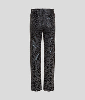 ALL-OVER ZEBRA-PRINT STRAIGHT JEANS
