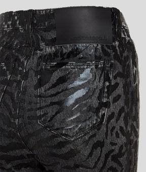 ALL-OVER ZEBRA-PRINT STRAIGHT JEANS