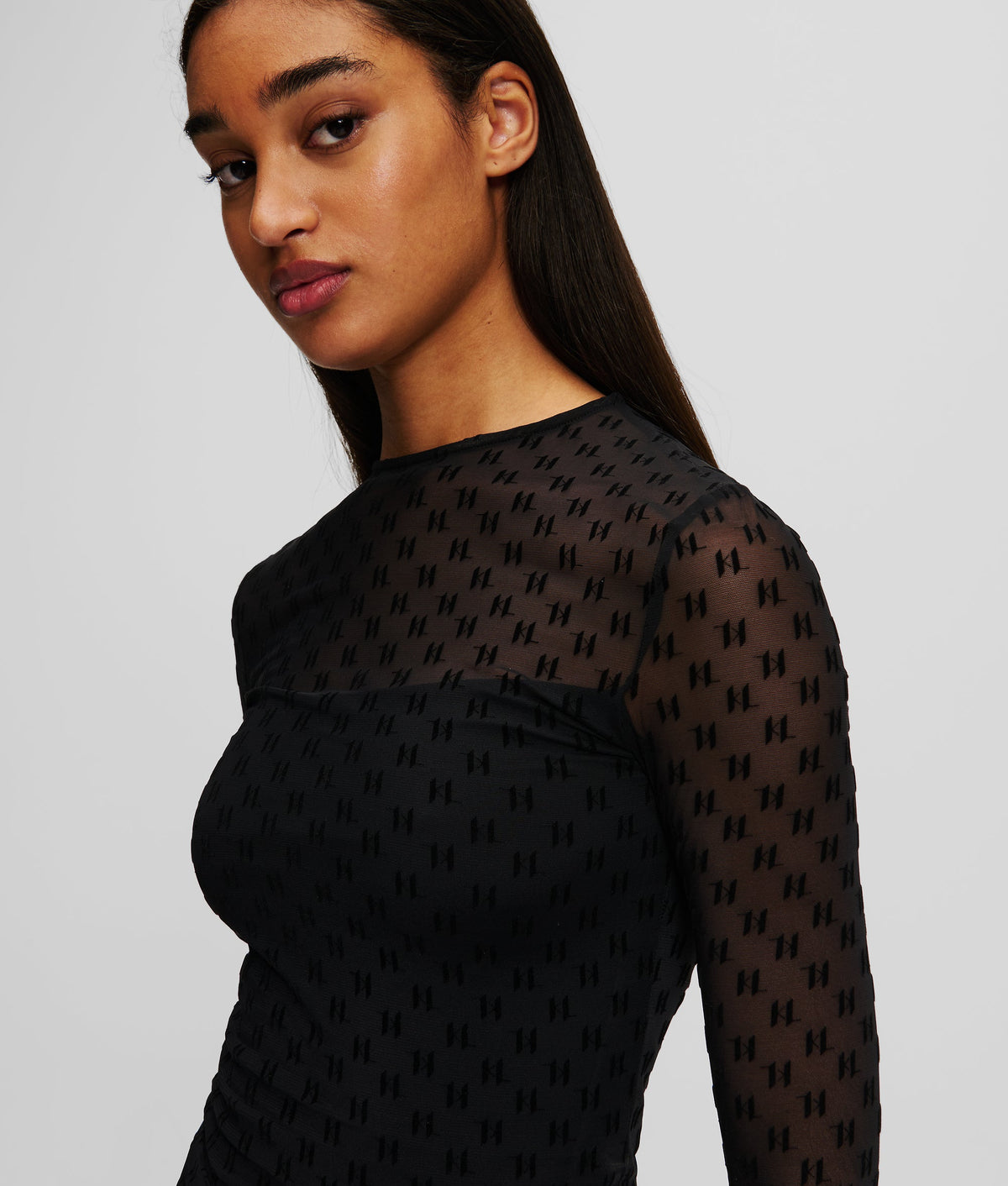 MONOGRAM MESH TOP