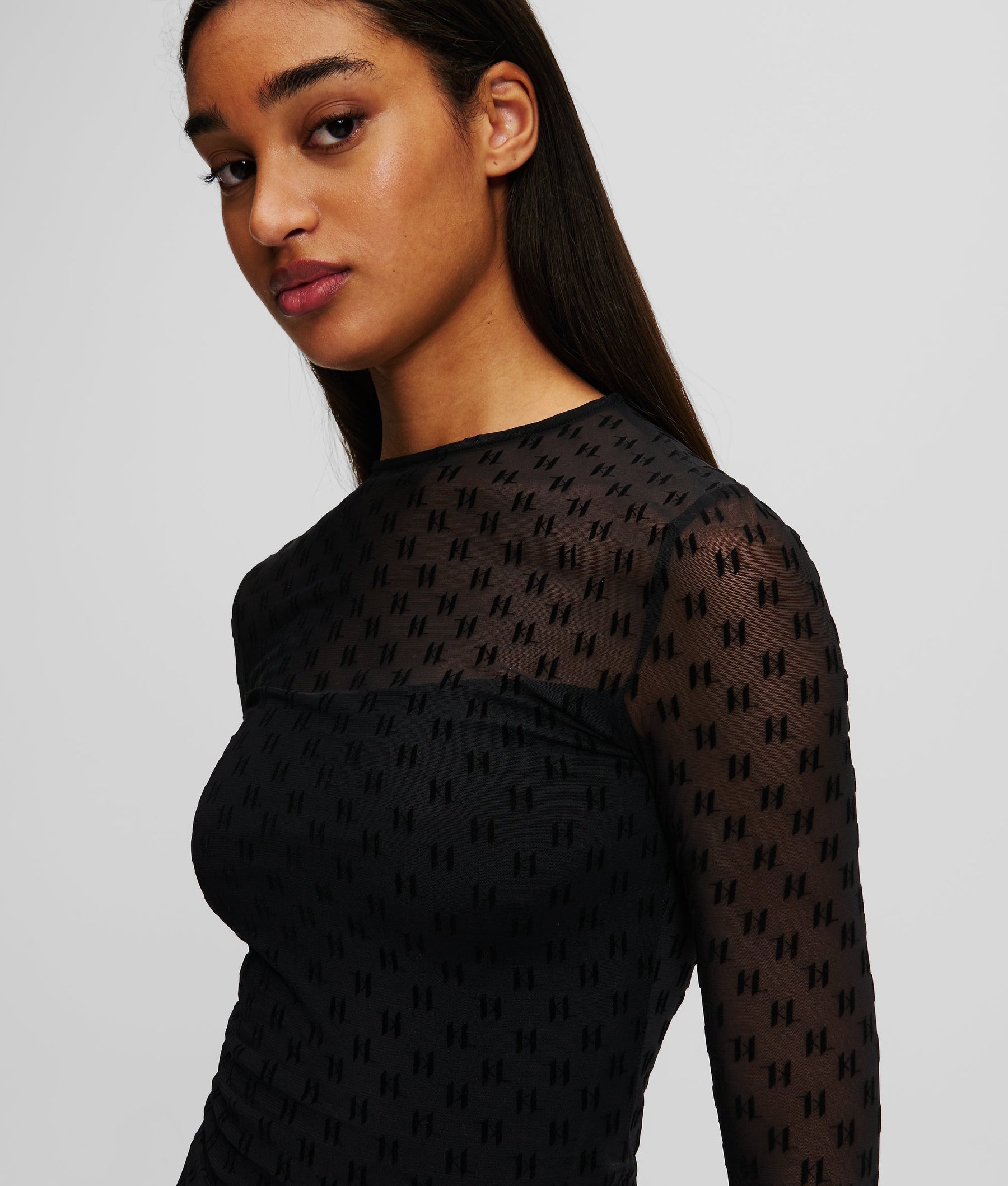 MONOGRAM MESH TOP