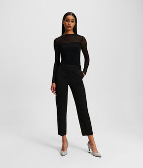 MONOGRAM MESH TOP