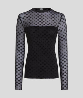 MONOGRAM MESH TOP