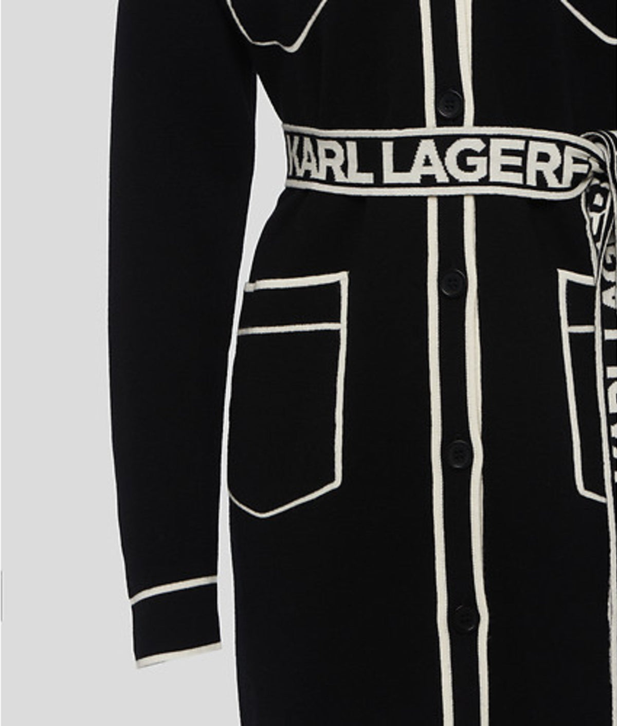 LOGO BELTED CARDIGAN