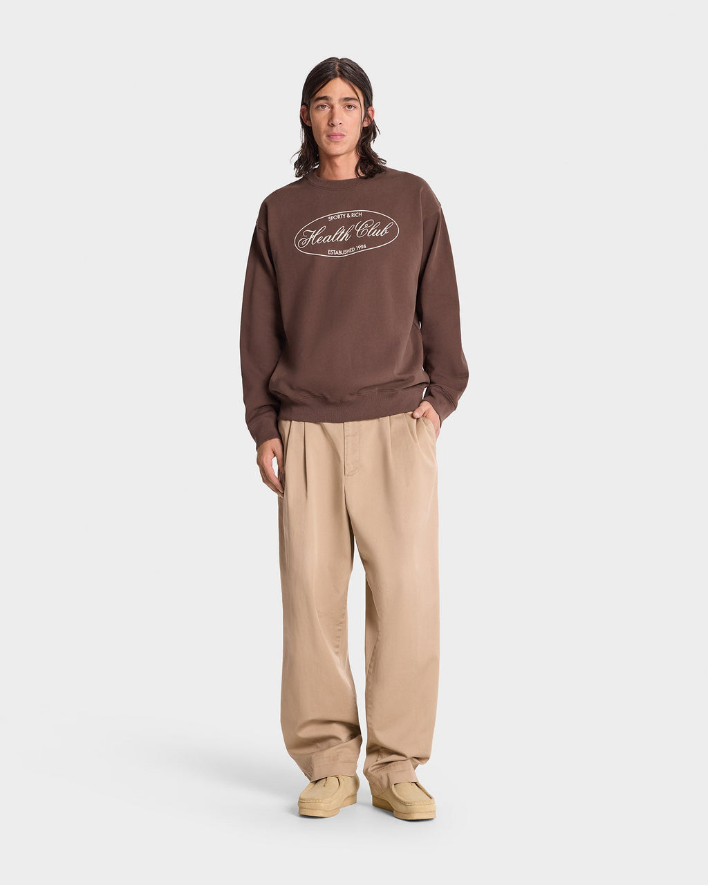 Oval Health crewneck - Chocolate/Cream