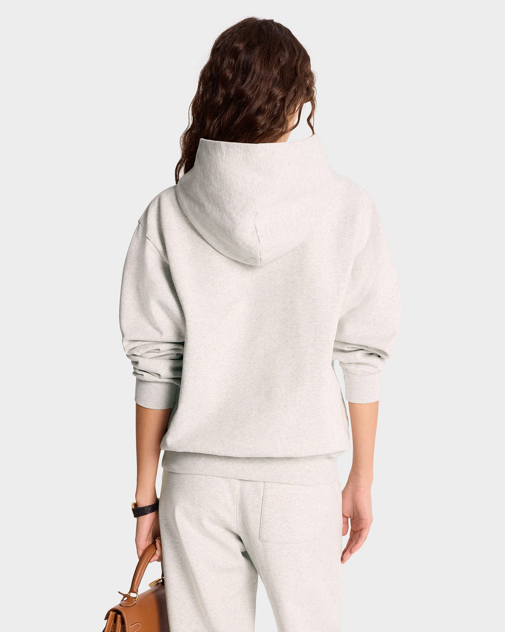 Serif Logo Hoodie - Heather Gray/Navy