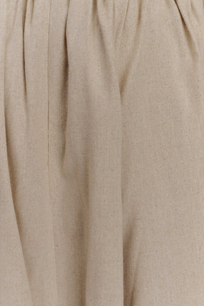 Clarence Linen A-Line Maxi Skirt - Natural