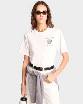 The Carlyle Crest T-Shirt - White/Forest