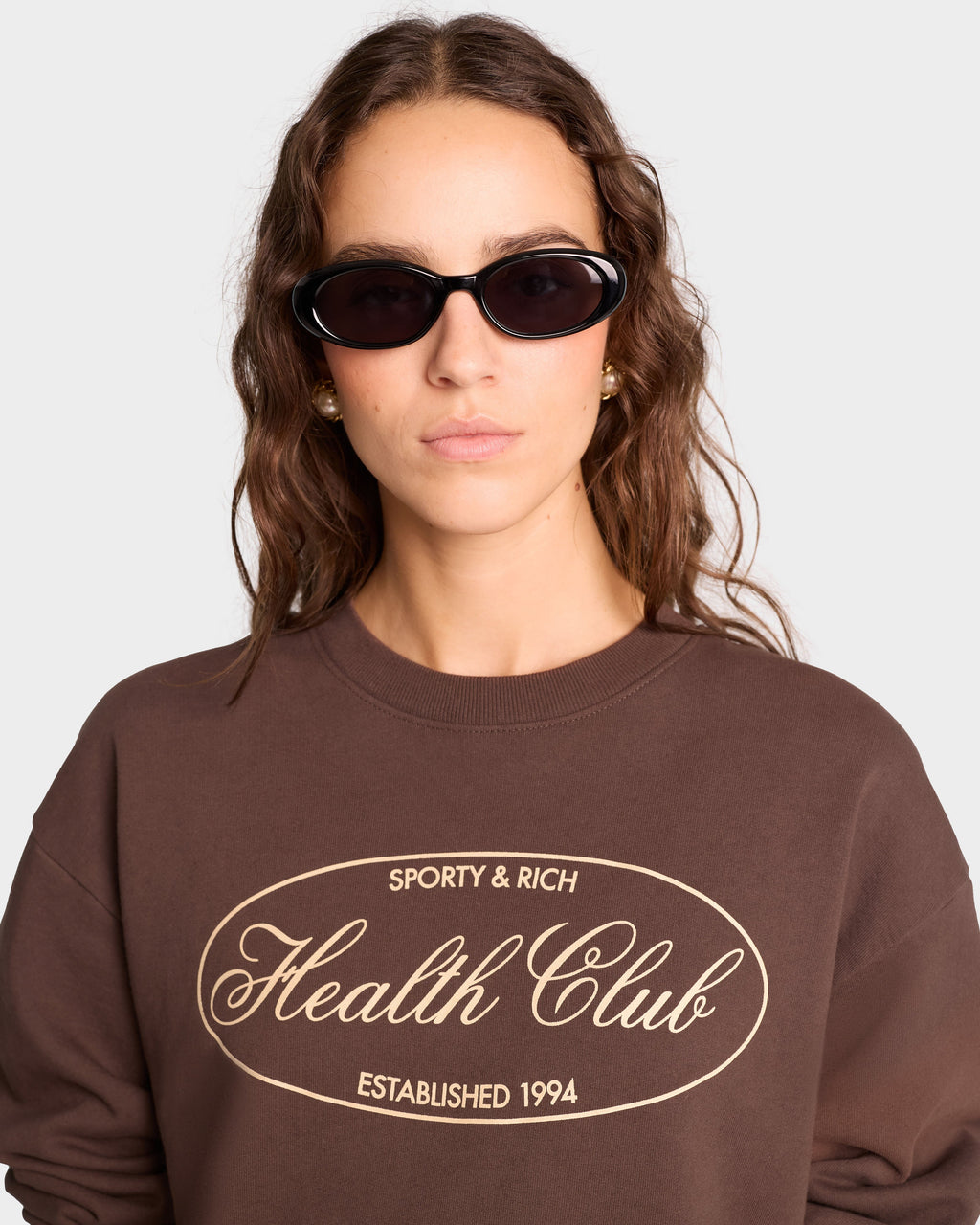 Oval Health crewneck - Chocolate/Cream