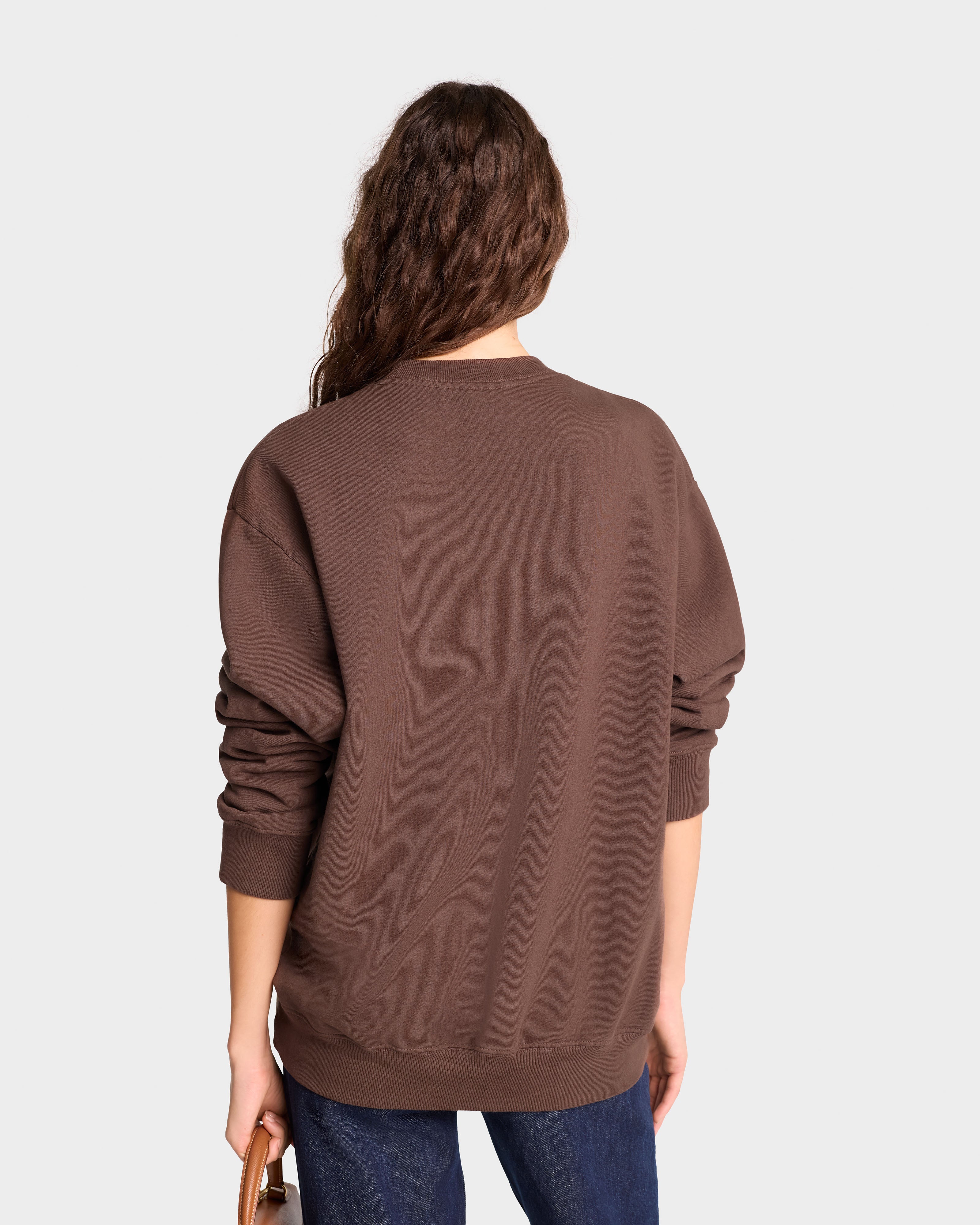 Oval Health crewneck - Chocolate/Cream