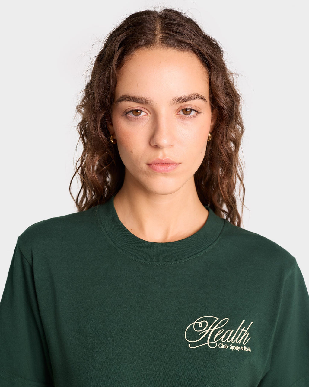 Health Script T-Shirt - Forest/Cream