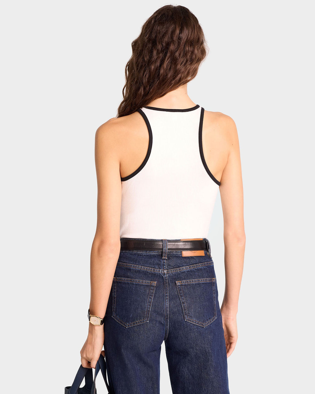 SRHWC Ribbed Tank - White/Black