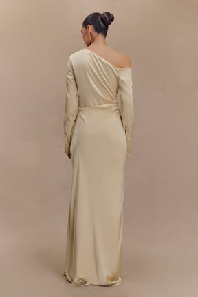 Avery Long Sleeve Maxi Dress - Gold
