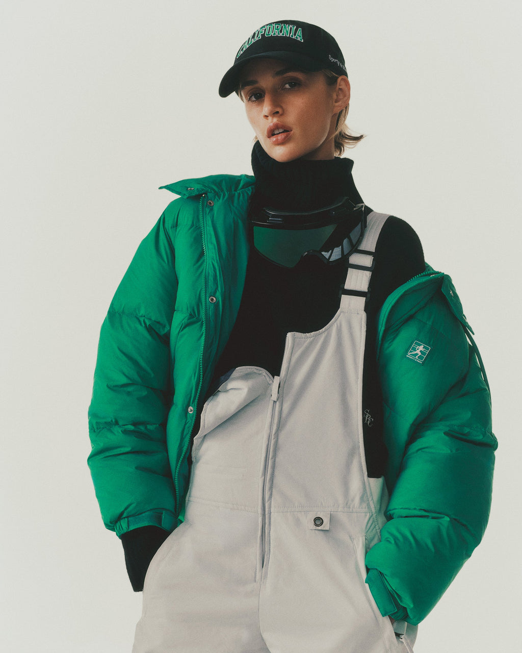 Running Woman Puffer Jacket - Spring Green