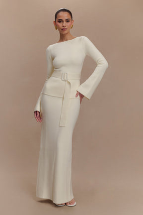 Kyle Knit Maxi Skirt - Ivory