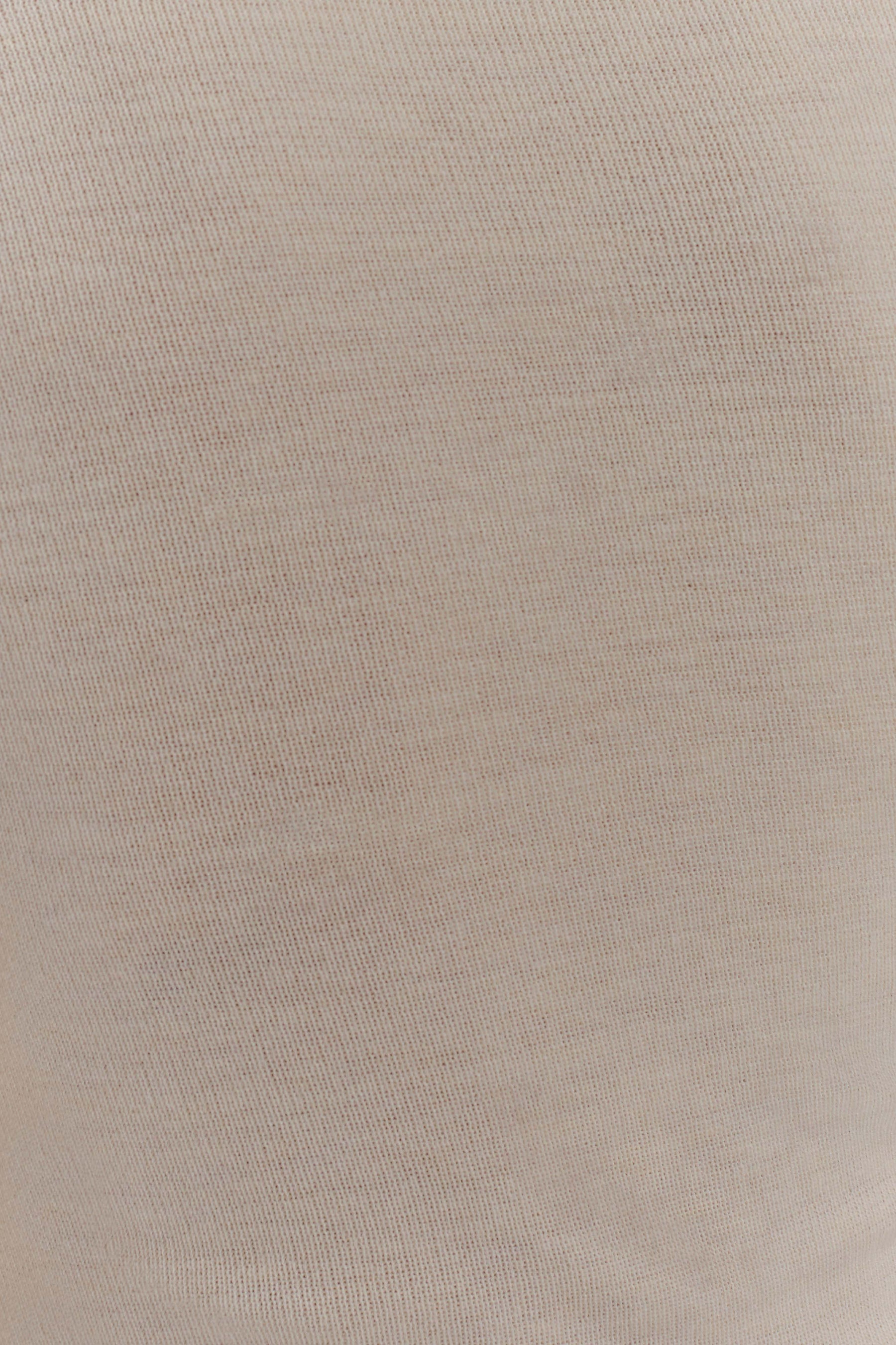 Culver Draped Twist Knit Top - Cream