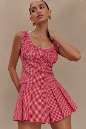 Issy Shorts - Red Gingham