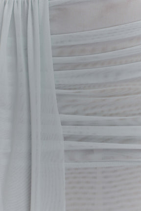 Arna Mesh Maxi Skirt - Pale Blue
