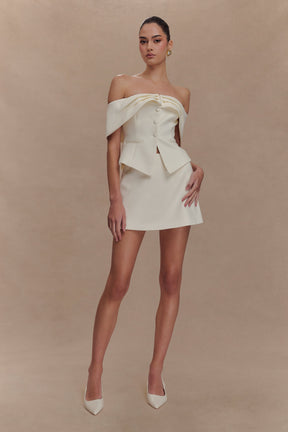 Alix Suiting Mini Skort - Ivory