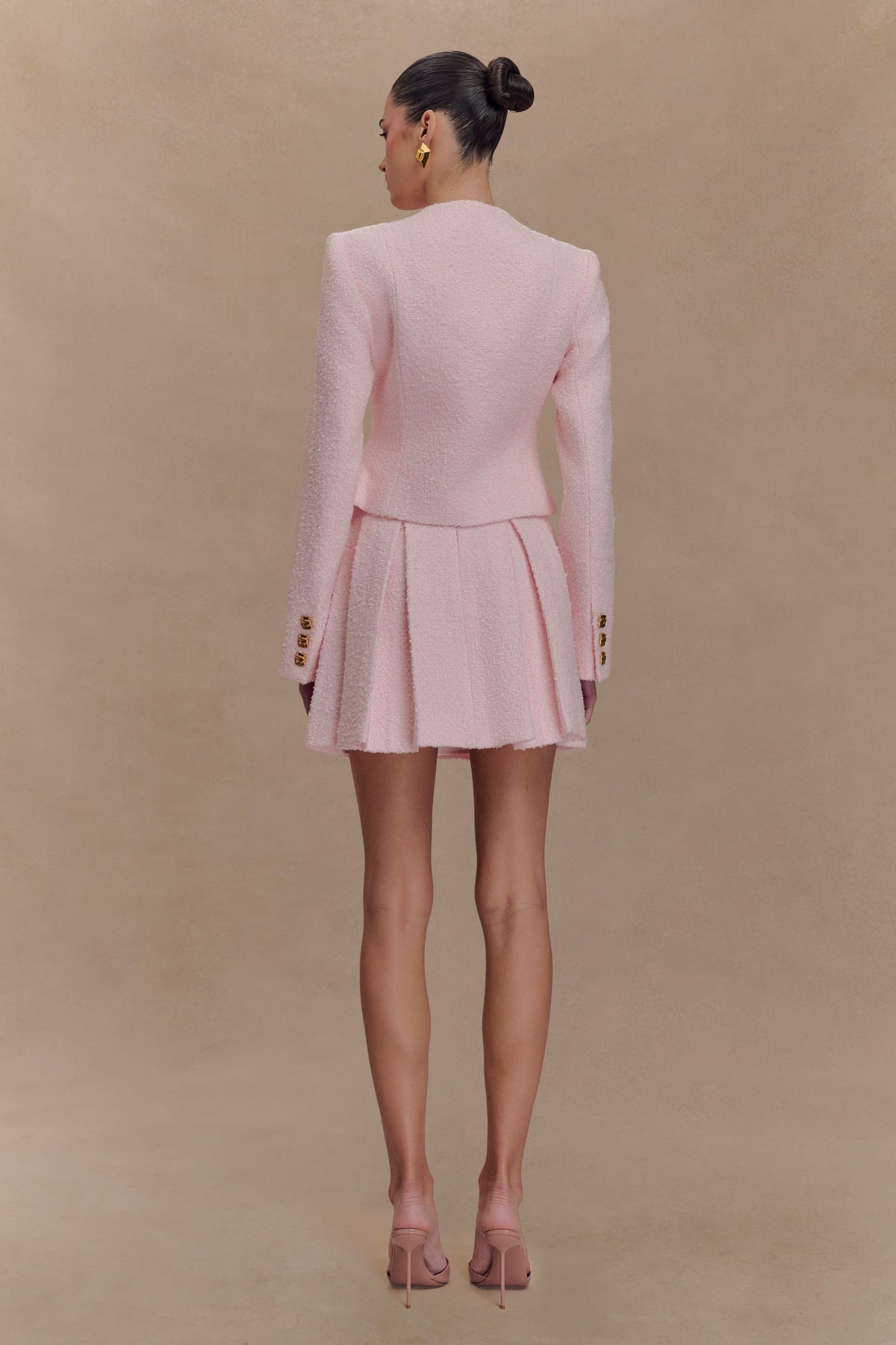 Cleo Boucle Jacket - Powder Pink