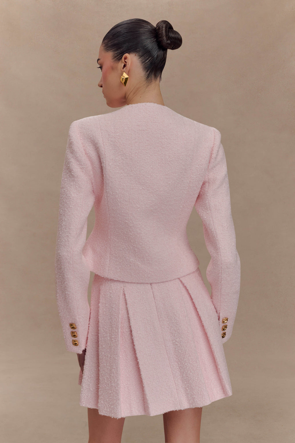 Cleo Boucle Jacket - Powder Pink