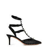 65mm Rockstud Mesh Heels