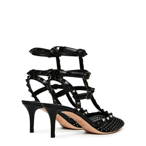 65mm Rockstud Mesh Heels